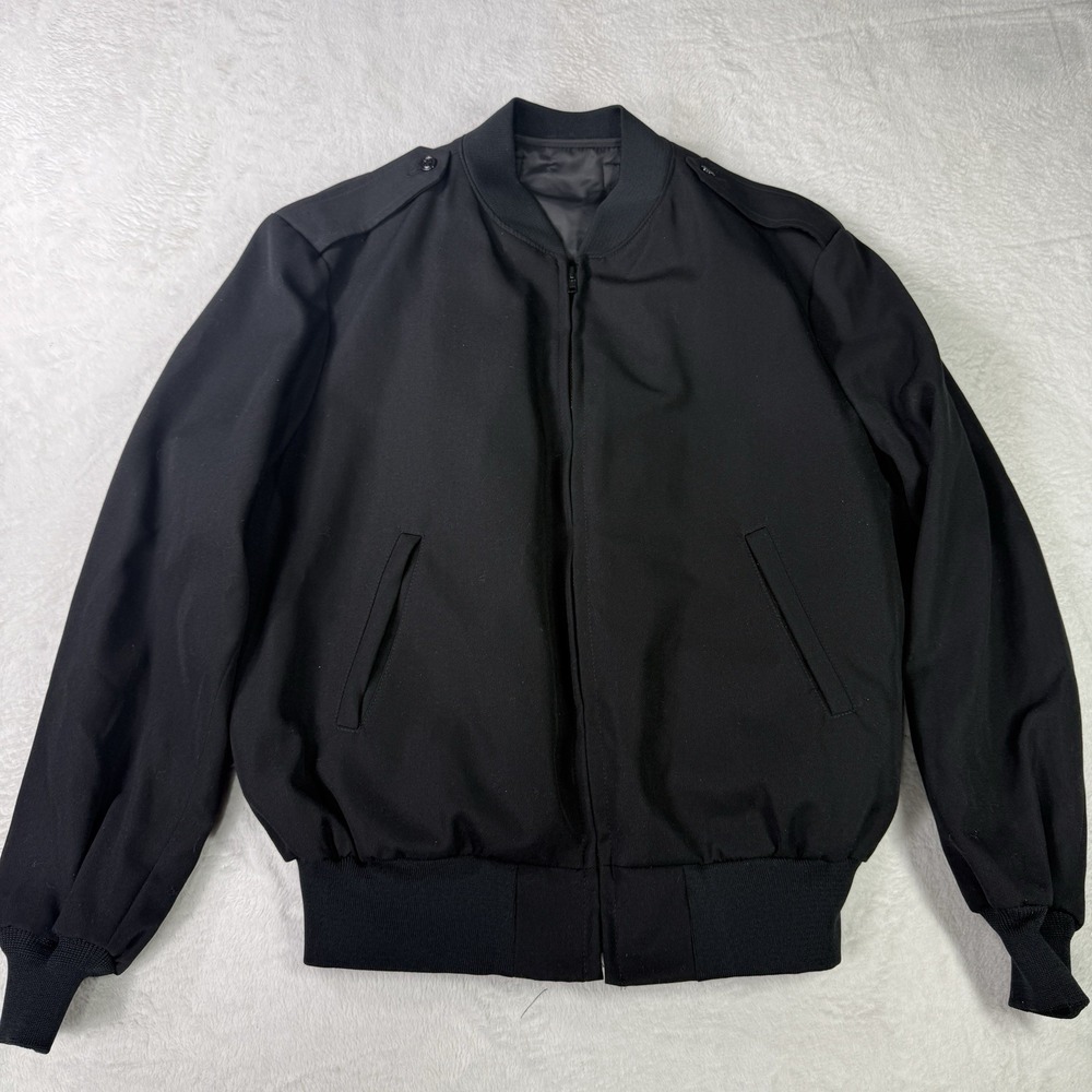 Neptune Garment Jacket Mens 46 Wool Blend Navy Military w/ Thinsulate Liner